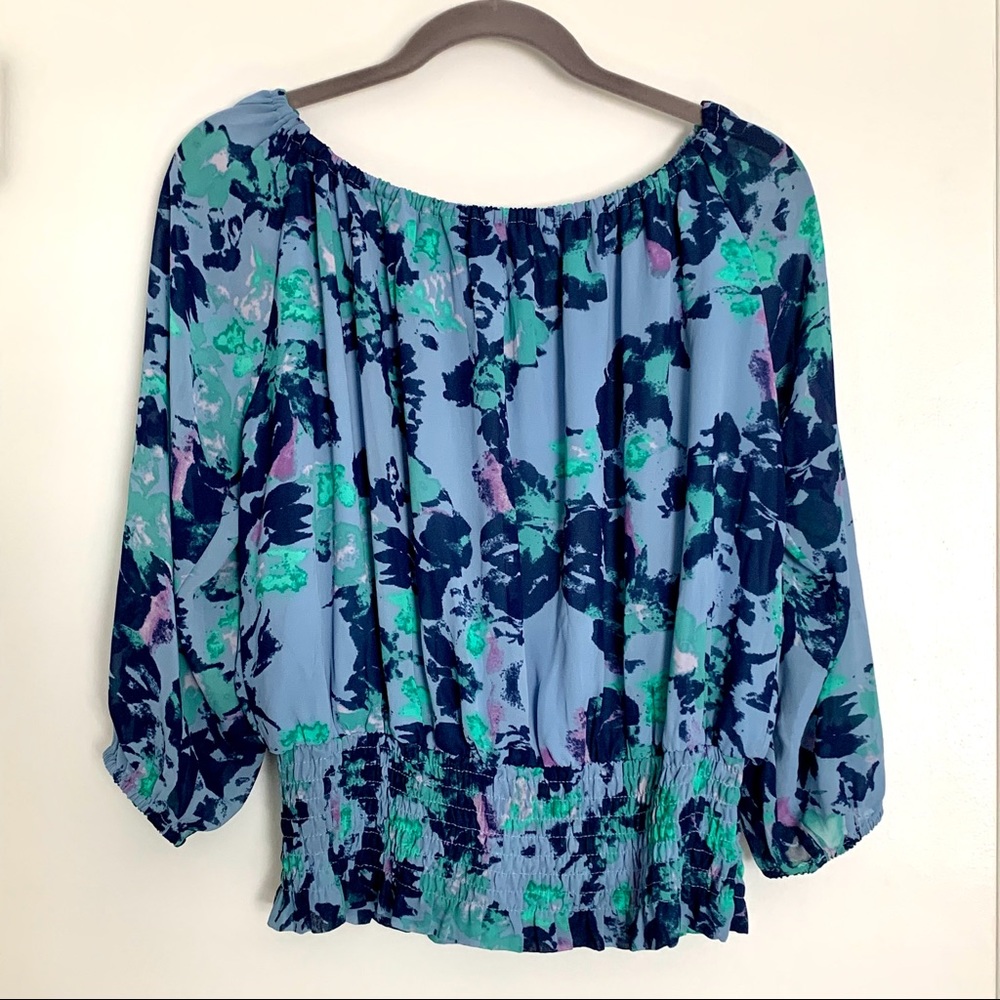 Colleen Lopez Peasant Blouse Floral